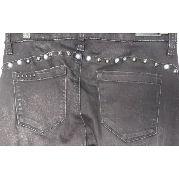 Blank NYC Jeans Women 26 Black Denim Classic Skinny Leg Mid Rise Stretch Studded - Picture 4 of 11